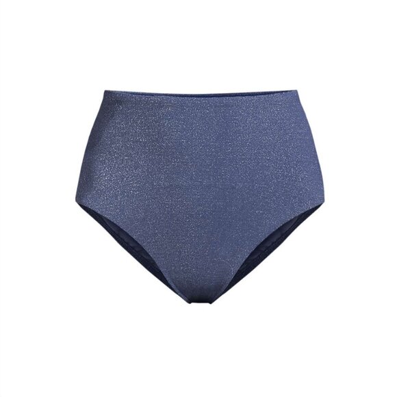 Lands' End Shine High Waisted Bikini Bottom - Size: 2 Long (Altered) - NWT - Picture 1 of 13